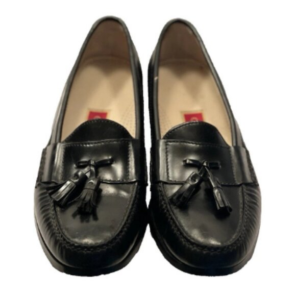 Cole Haan Leather Loafer Tasseled Men Size 11 B (Narrow) Black 3/4" Heel Slip On - Picture 3 of 7